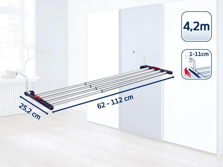 Actual product image Leifheit Hanging dryer Quartett 42 Extendable Aluminium (4.20 m)