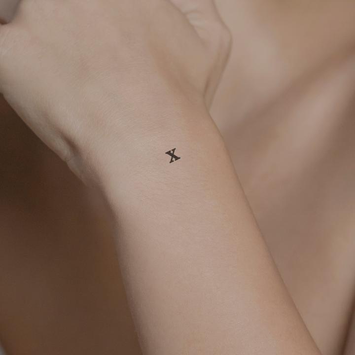 Produktbild minink Temporäres Tattoo – Kleinbuchstabe: x