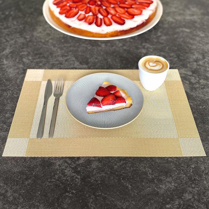 Image du produit Intirilife 6x set de table set de table dessous de plat effaçable résistant à la chaleur (6 x)