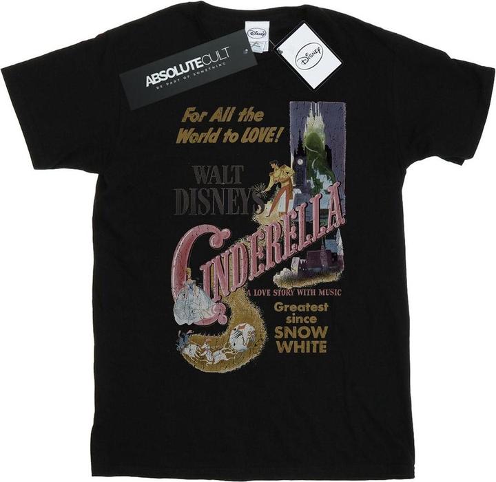 Actual product image Cinderella Womens/Ladies Poster Cotton Boyfriend T-Shirt (L)