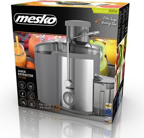 Actual product image Mesko MS 4126 juice maker Electric tomato juicer Stainless steel