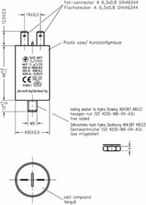Actual product image MKP motor capacitors