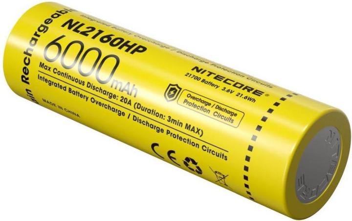 Actual product image Nitecore NL2160HP (1 pcs., 21700, 6000 mAh)