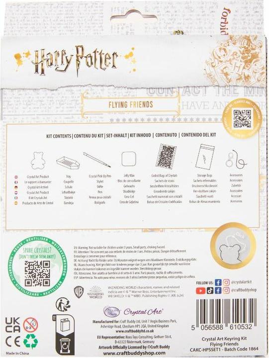 Image du produit Craft Buddy Amis volants, Crystal Art Porte-clés 3 pièces