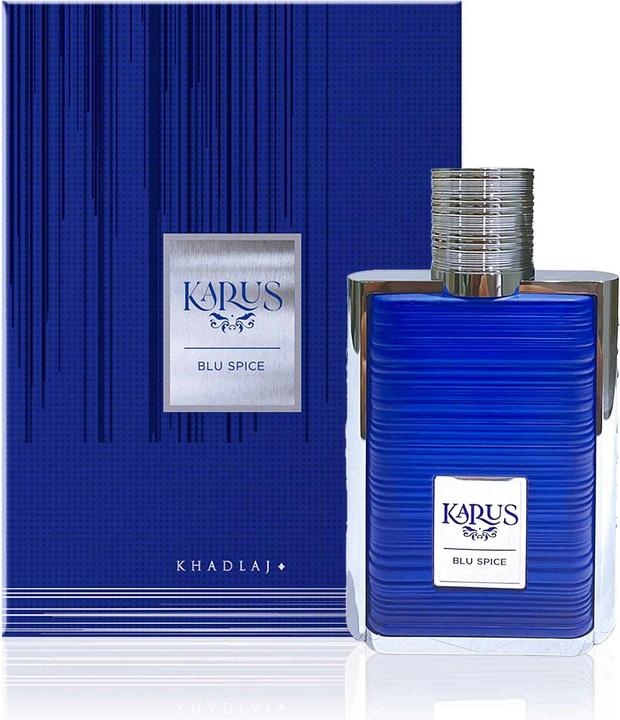 Khadlaj Karus Blu Spice Eau de Parfum Spray for Unisex 3.4 Ounce (Eau de Parfum, 100 ml)