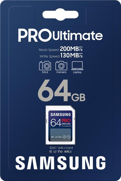 Image du produit Samsung PRO Ultimate (64 Go, SDXC, U3, UHS-I)
