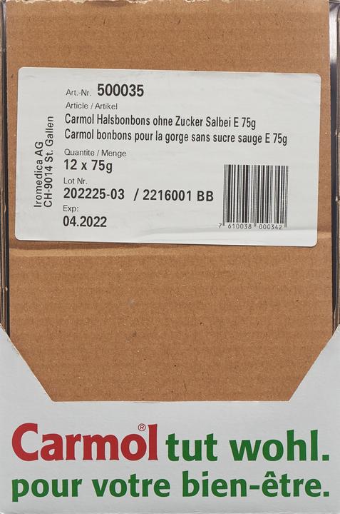 Image du produit Carmol Bonbons pour le cou sans plateau de sucre