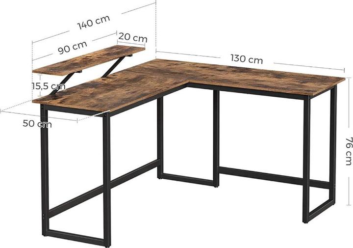 Actual product image Vasagle Workstation (140 x 130 x 91.5 cm)