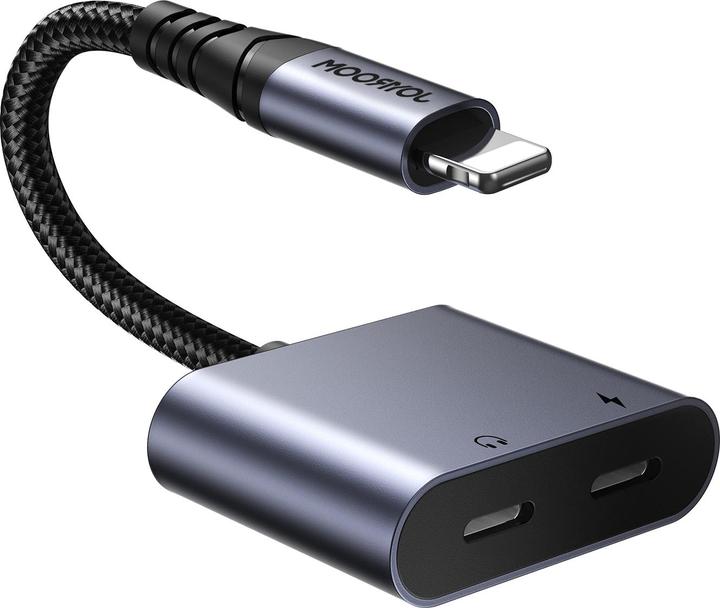 Produktbild Joyroom 2-in-1 Audio Adapter Lightning to Double Lightning - Black (Lightning, Lightning)