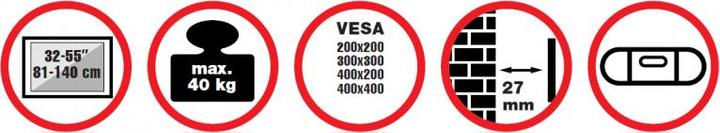 Actual product image Reflecta PLANO Slim 55-4040 (Wall, 55", 40 kg)