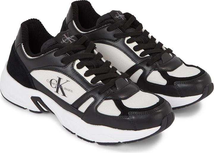 Produktbild Calvin Klein Retro Tennis Lace up Heren Sneakers - Zwart/Wit - Maat 42 (42)