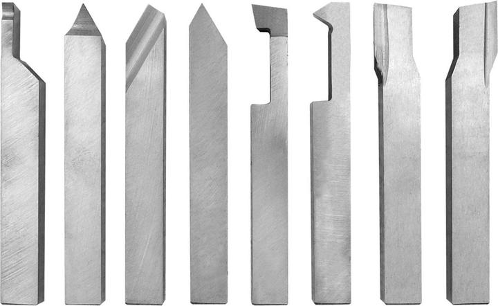 Image du produit Paulimot Jeu de burins de tournage HSS 8 pièces, 10 x 10 mm (10 mm)