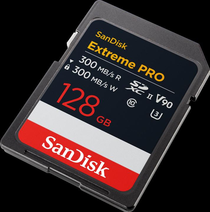 Actual product image SanDisk Extreme PRO UHS-II V90 (128 GB, SDXC, U3, UHS-II)