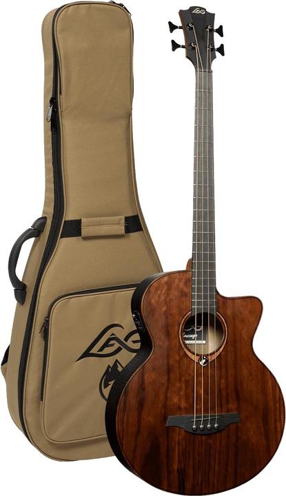 Image du produit Lâg Guitars Sauvage Bce (Basse acoustique, Brown Brankowood (Fingerboard), Pale Brankowood (Top), Smoked Eucalyptus Rough Sawn Finish (Back & Side), Khaya (cou), Black Brankowood (pont))