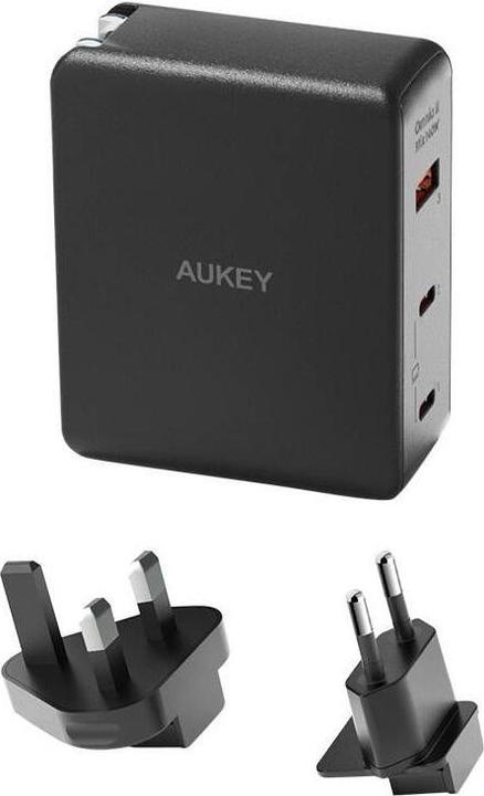 Produktbild Aukey Wall charger PA-B7O, 1xUSB-A, 2xUSB-C, 140W GaN (black) (140 W)