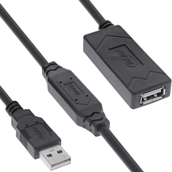 Immagine prodotto InLine Prolunga attiva USB 2.0, spina/presa USB-A, 20 m (20 m, USB 2.0)