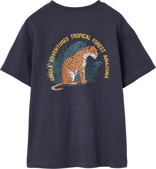Vertbaudet Jungen T-Shirt mit Tiger vorn und hinten, Recycling-Baumwolle