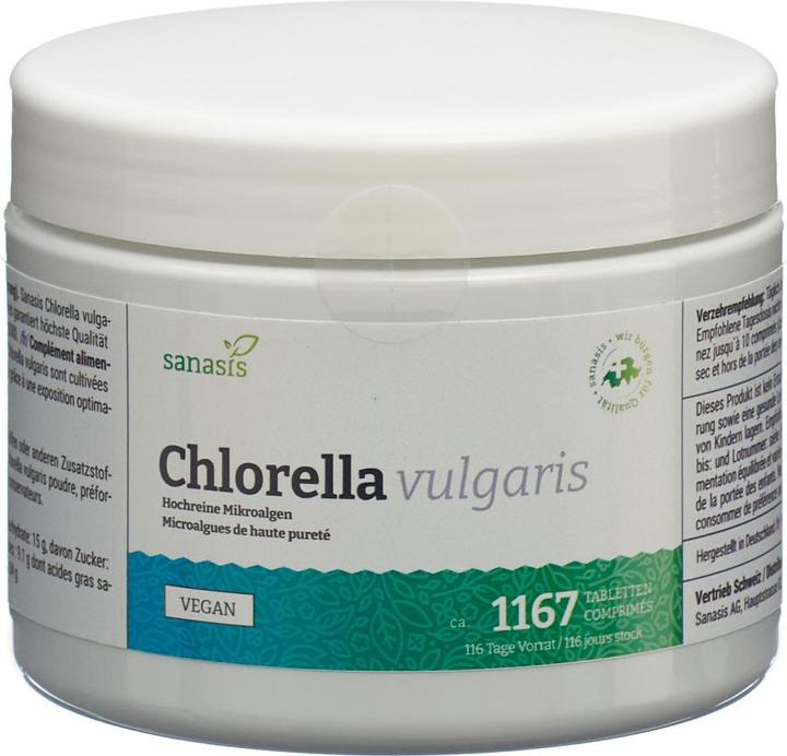 Produktbild Sanasis Chlorella Vulgaris Tablette vegan (350 Stück, Tabletten, 410 g)