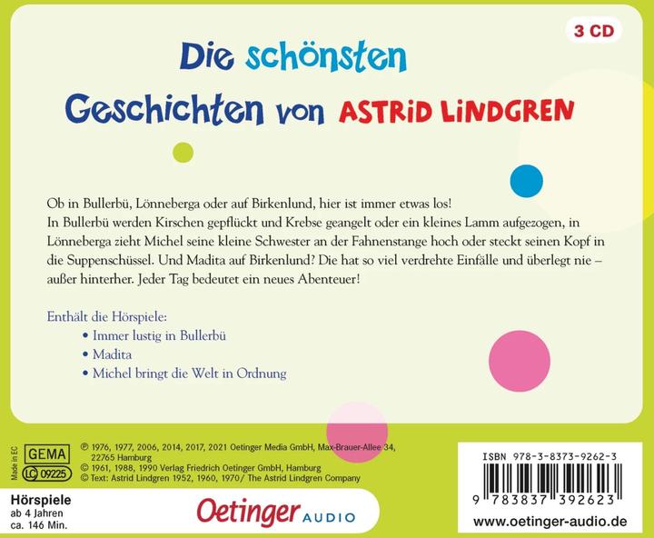 Image du produit Les meilleures histoires d'Astrid Lindgren (Alexandra Doerk, Margarethe Schön, Christine Gerlach, Astrid Lindgren, Frank Gustavus, Allemand)
