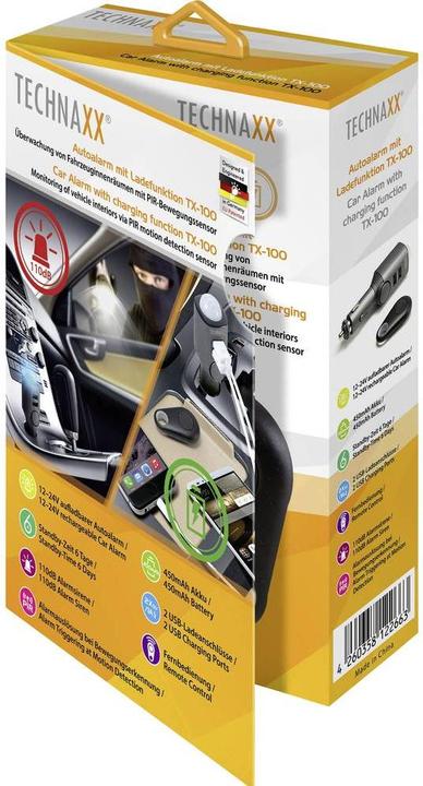 Image du produit Technaxx Alarme automatique TX-100 avec fonction de chargement