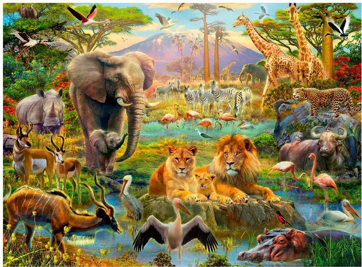 Image du produit Ravensburger Les animaux du puzzle Savannah (200 pièces)