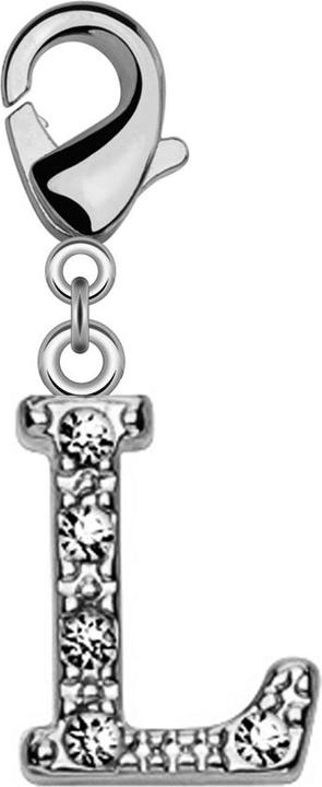 Produktbild Star Piercing Anhänger mit Kristall Buchstabe L (Messing)