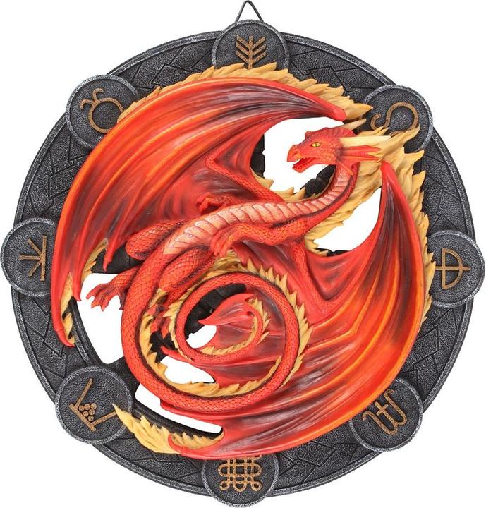 Actual product image Anne Stokes Resin Beltane Dragon Plaque