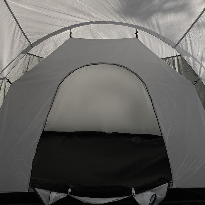 Actual product image Swisshandel24 Tunnel tent camping tent 6-9 person family tent 3 bedrooms 2000mm Oxford grey (Tunnel tent, 9+ people)