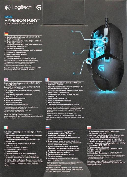 Productafbeelding Logitech G G402 Hyperion Fury (Bedraad)