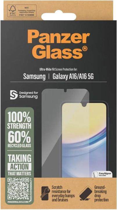 Produktbild PanzerGlass Ultra-Wide Fit (1 Stück, Samsung Galaxy A16, Samsung Galaxy A16 5G)