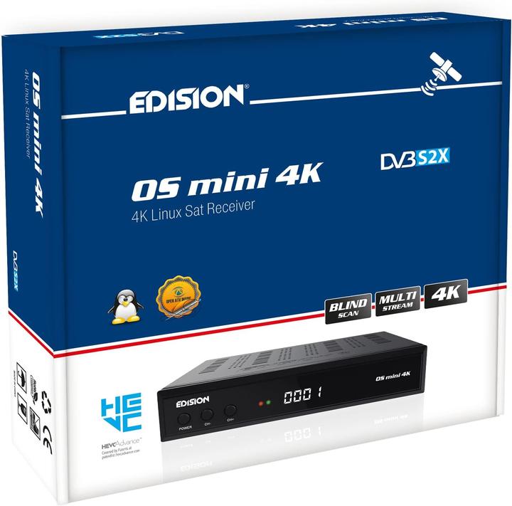 Actual product image Edision OS Mini 4K, 1X S2X (DVB-S2)