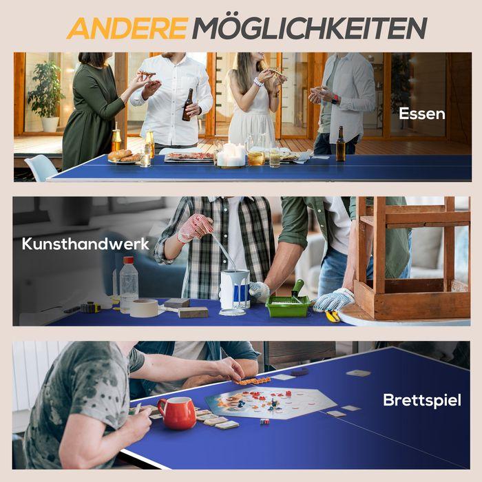 Immagine prodotto Swisshandel24 Tischtennisplatte klappbar, 2 Schläger, 3 Bälle, Blau
