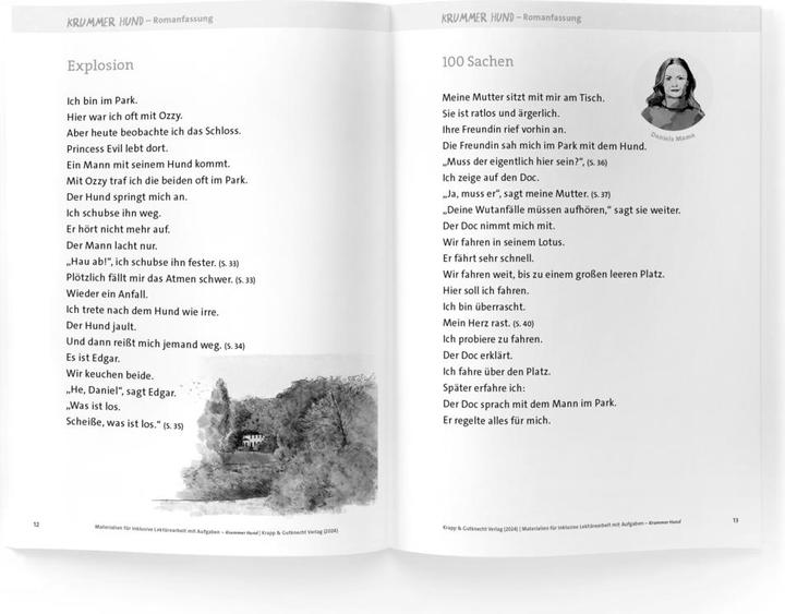 Produktbild Krummer Hund – Juliane Pickel – Materialien für inklusive Lektürearbeit mit Aufgaben – Le (Deutsch, Catrin Kunz, 2024)