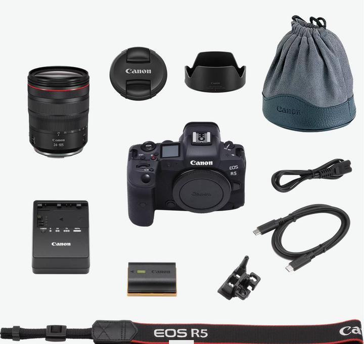 Image du produit Canon EOS R5 Kit (24 - 105 mm, 45 Mpx, Plein format)