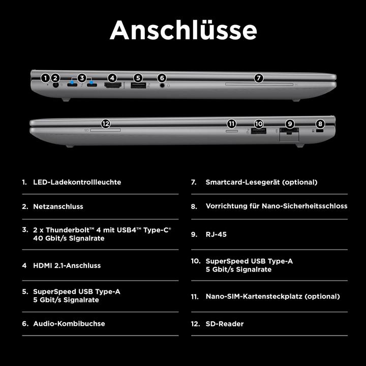 Produktbild HP ZBook Power G11 (16", Intel Core Ultra 7 155U, 32 GB, 1000 GB, DE)