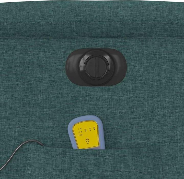 Actual product image VidaXL Massage chair electric dark green fabric