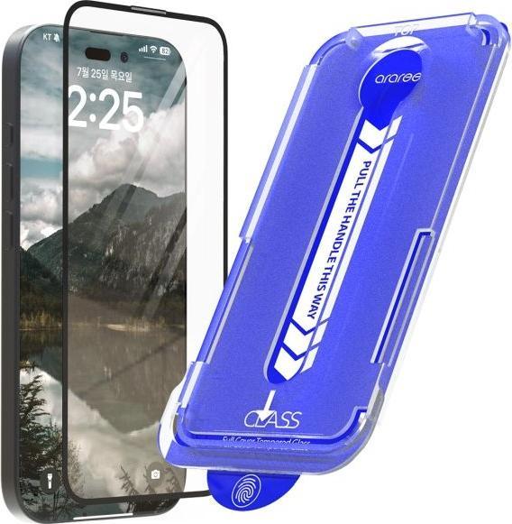 Produktbild Araree CLASS Panzer Glas Displayschutz Easy Install Kit (1 Stück, Apple iPhone 16 Pro)