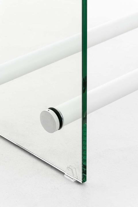 Immagine prodotto CLP Porta legna Dacio in vetro trasparente 35x80x80, bianco (35 x 80 x 80 cm)