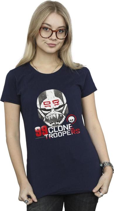 Actual product image Star Wars Womens/Ladies The Bad Batch 99 Clone Troopers Cotton T-Shirt (S)