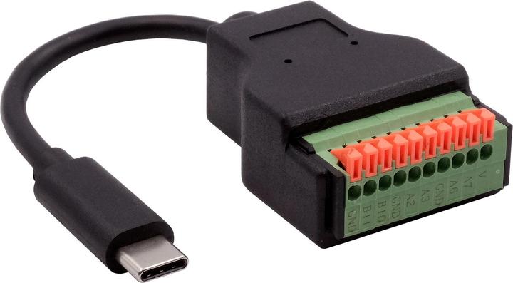 Image du produit Exsys Adaptateur USB-C Terminal Block (Bornier à 20 broches, 15 cm)