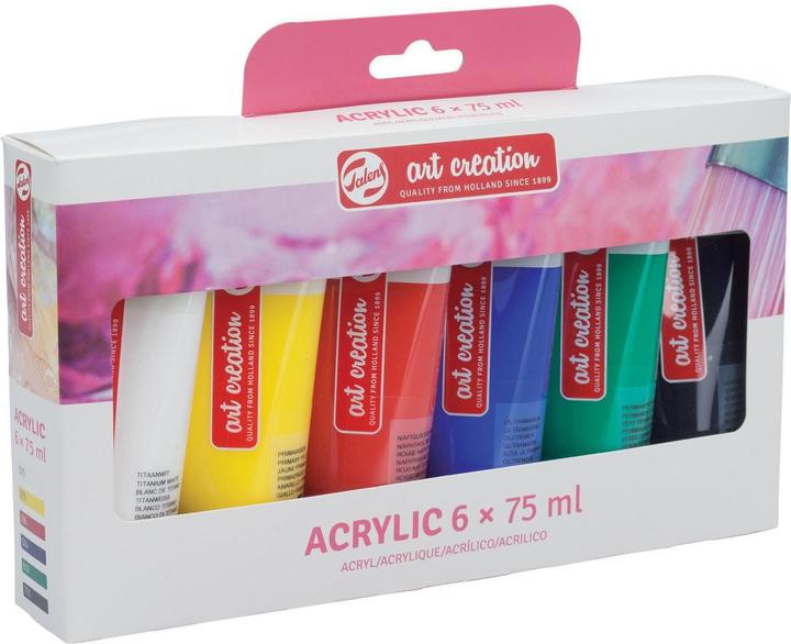 Produktbild Talens Acrylfarbe 6er-Set (Mehrfarbig, 75 ml)