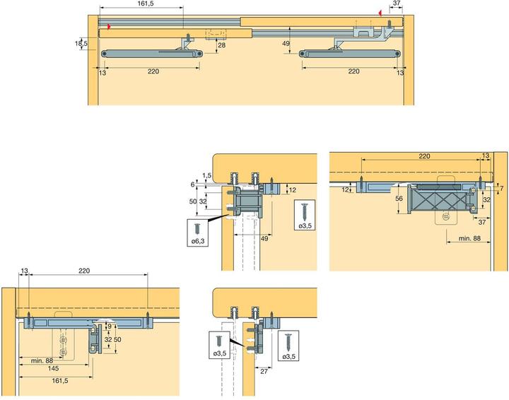 Produktbild Hettich Schiebetürbeschläge Slide Line 56, Inslide