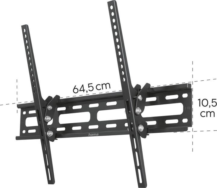 Produktbild Hama TV-Wandhalterung, neigbar, 191 cm (75") bis 40 kg (Wand, 75", 40 kg)