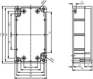 Actual product image Velleman POLYCARBONATE HOUSING - WATERPROOF - LIGHT GREY - 115 x 65 x 40 mm (Housing)