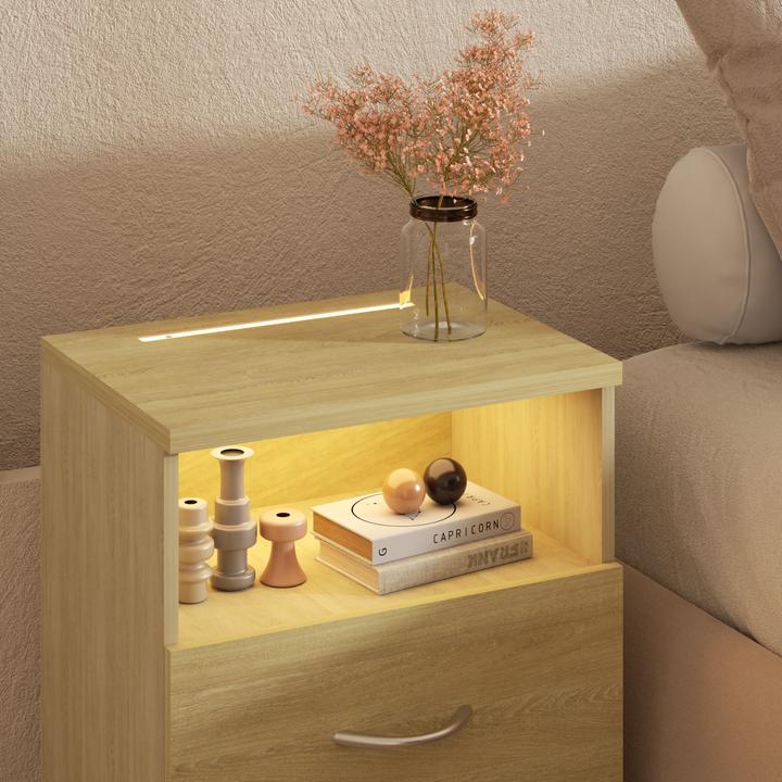 Image du produit Casaria Table de chevet (39 x 28 x 54 cm)