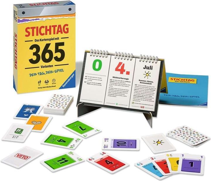 Produktbild Ravensburger RAV27047 - Stichtag Dein Tag - Dein Spiel, 3 bis 5 Spieler ab 12 Jahren (DE-Ausgabe) (Deutsch)