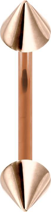 Produktbild Star Piercing Banane rosegold mit zwei Cones (Chirurgenstahl 316L)
