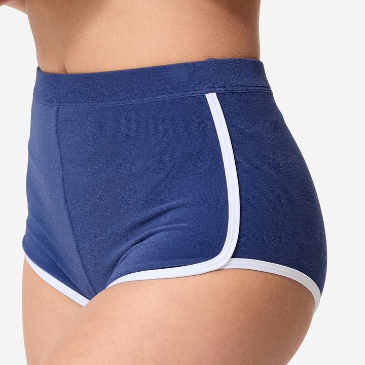 Immagine prodotto Olaian Women’s high-waisted surf shorty swimsuit bottoms - Caro Blue (40, 42)