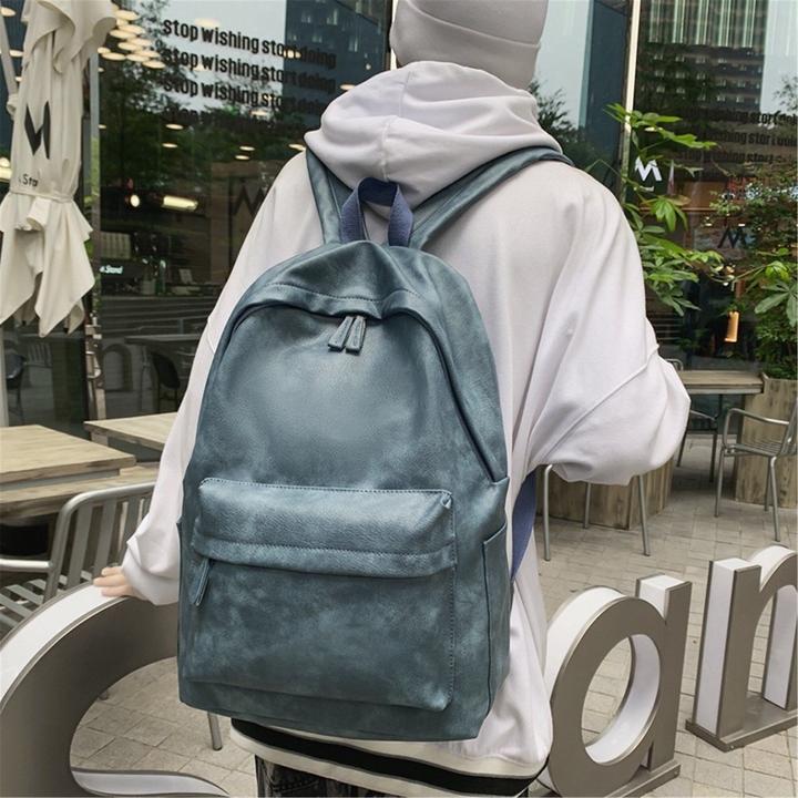 Produktbild Only-Bags.Store Solide Farbe grosse Kapazität Rucksack, Freizeit Student Rucksack, Computer-Rucksack