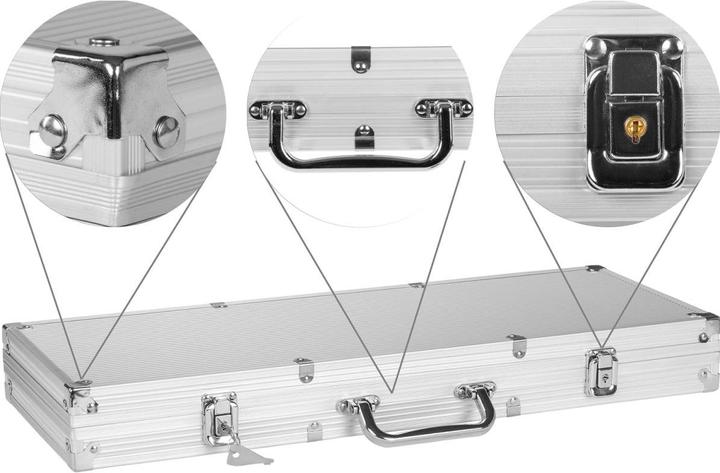 Actual product image Games Planet Poker case, 1000 laser chips, aluminium